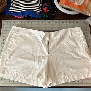 J. Crew white cotton shorts